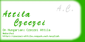 attila czeczei business card